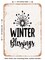 DECORATIVE METAL SIGN - Winter Blessings - 3 - Vintage Rusty Look